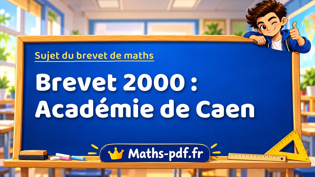 Sujet de maths – Brevet 2000 : Académie de Caen – Maths-pdf.fr