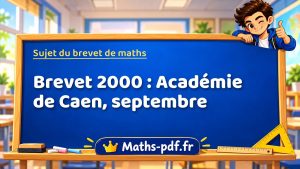 Sujet du brevet de maths 2000 : Académie de Caen, septembre