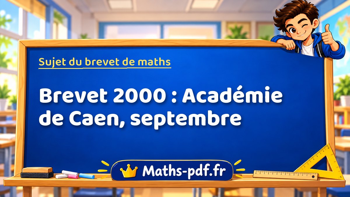 Sujet de maths – Brevet 2000 : Académie de Caen, septembre – Maths-pdf.fr