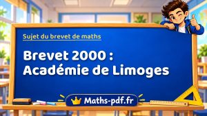 Sujet du brevet de maths 2000 : Académie de Limoges