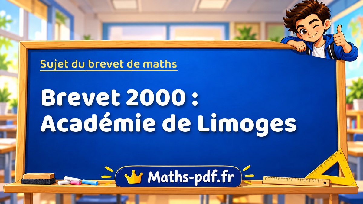 Sujet de maths – Brevet 2000 : Académie de Limoges – Maths-pdf.fr