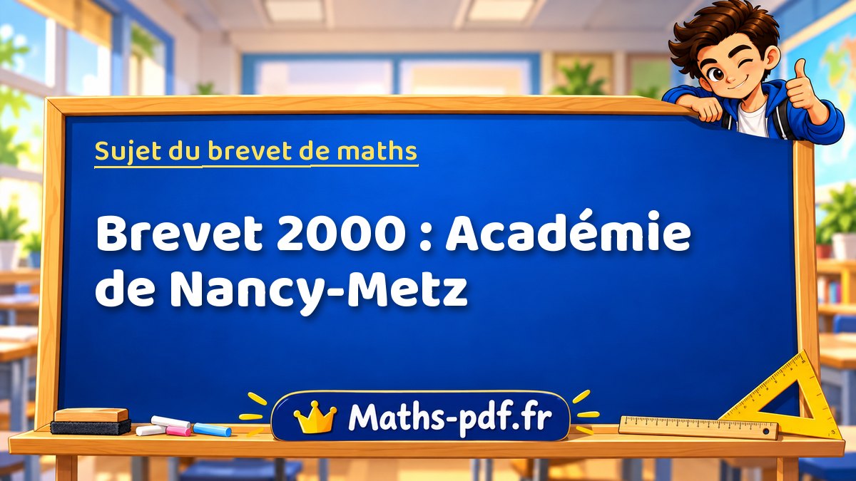Sujet de maths – Brevet 2000 : Académie de Nancy-Metz – Maths-pdf.fr