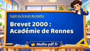 Sujet du brevet de maths 2000 : Académie de Rennes