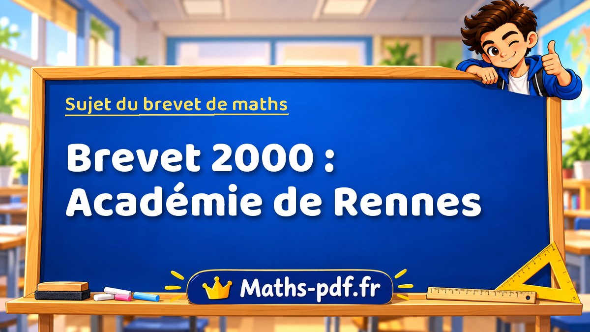 Sujet de maths – Brevet 2000 : Académie de Rennes – Maths-pdf.fr