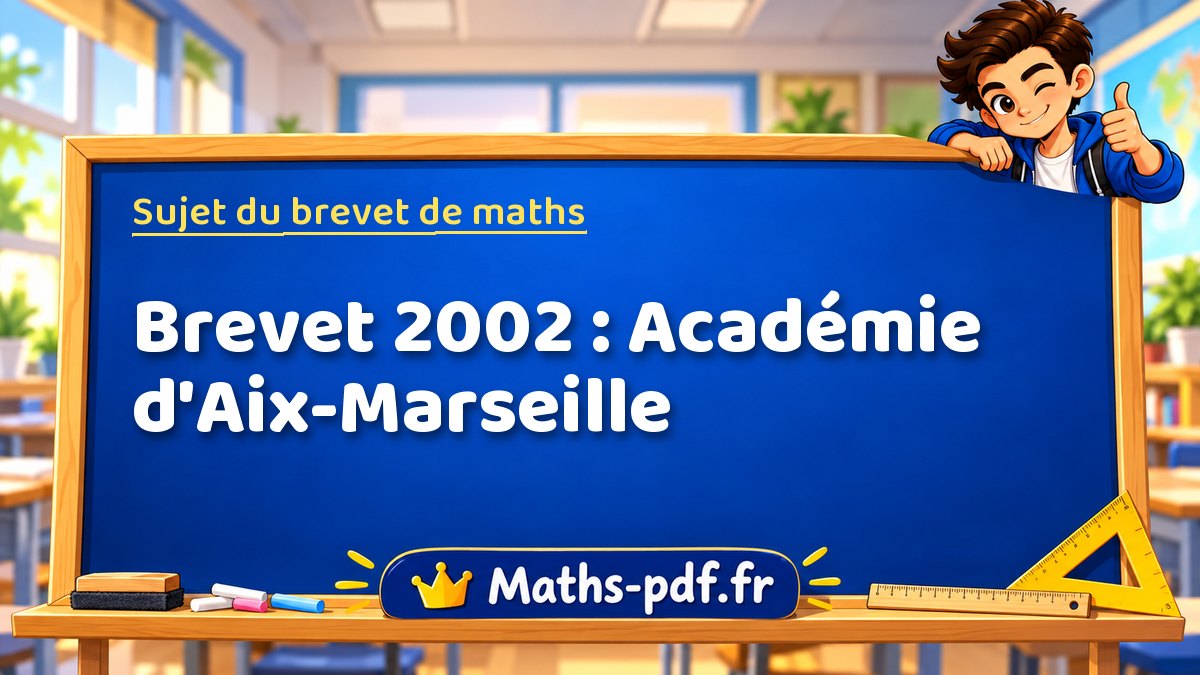 Sujet de maths – Brevet 2002 : Académie d'Aix-Marseille – Maths-pdf.fr