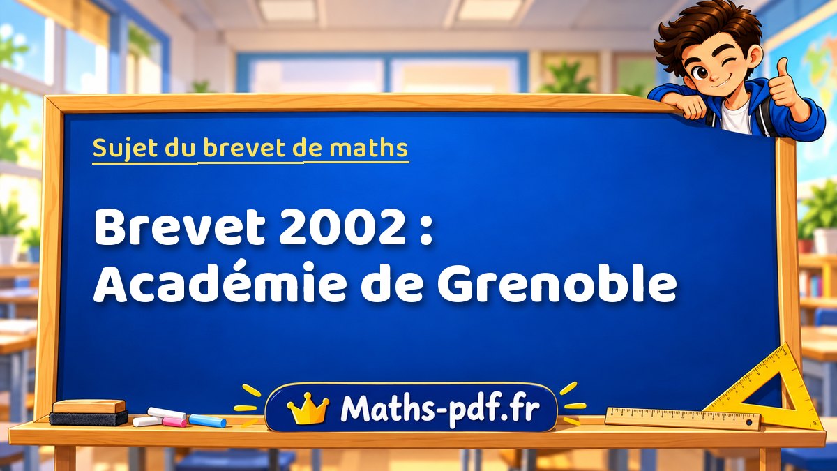 Sujet de maths – Brevet 2002 : Académie de Grenoble – Maths-pdf.fr