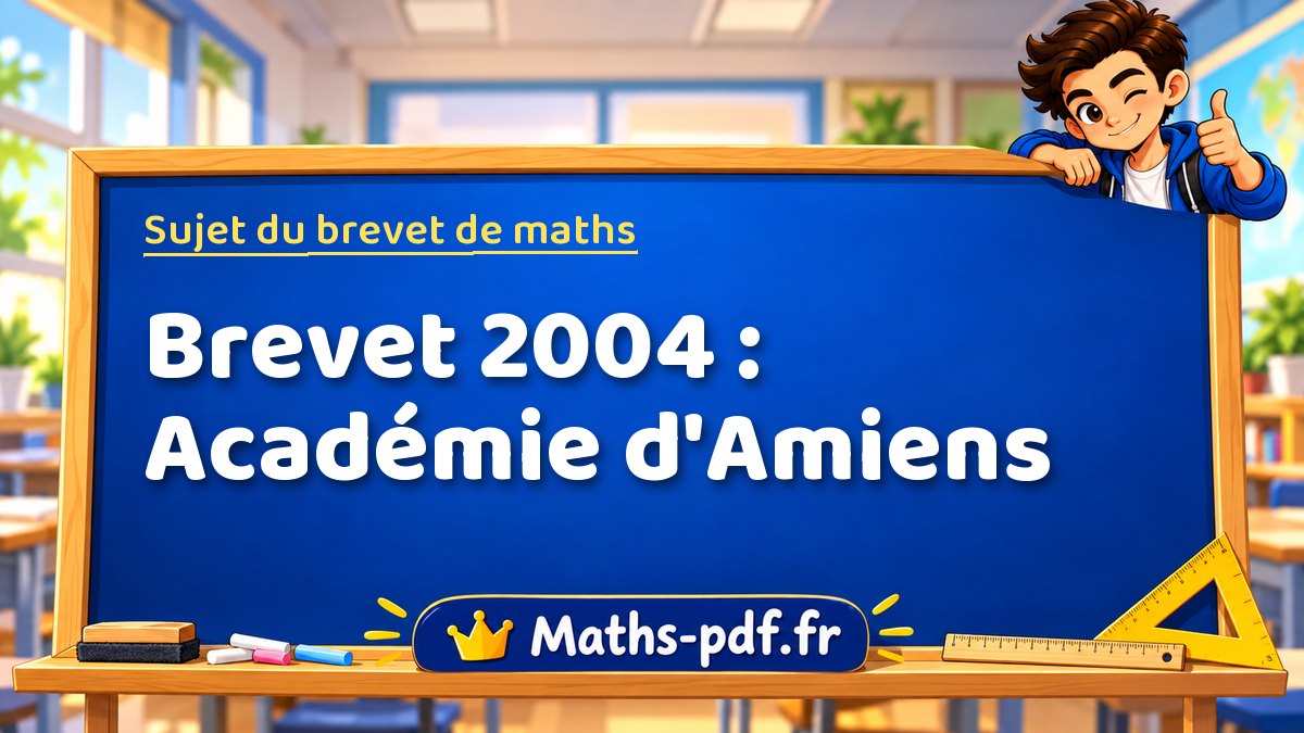 Sujet de maths – Brevet 2004 : Académie d'Amiens – Maths-pdf.fr