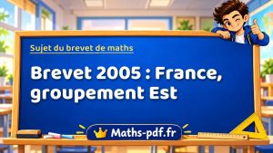 Sujet du brevet de maths 2005 : France, groupement Est