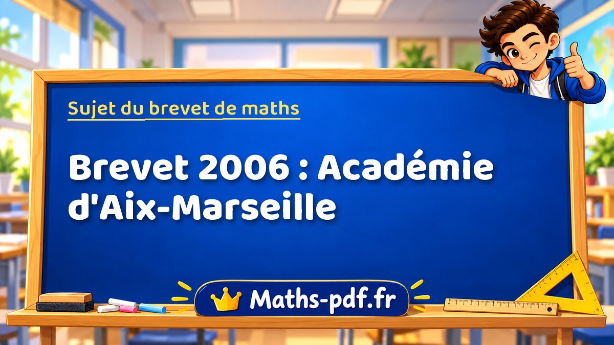 Sujet de maths – Brevet 2006 : Académie d'Aix-Marseille – Maths-pdf.fr