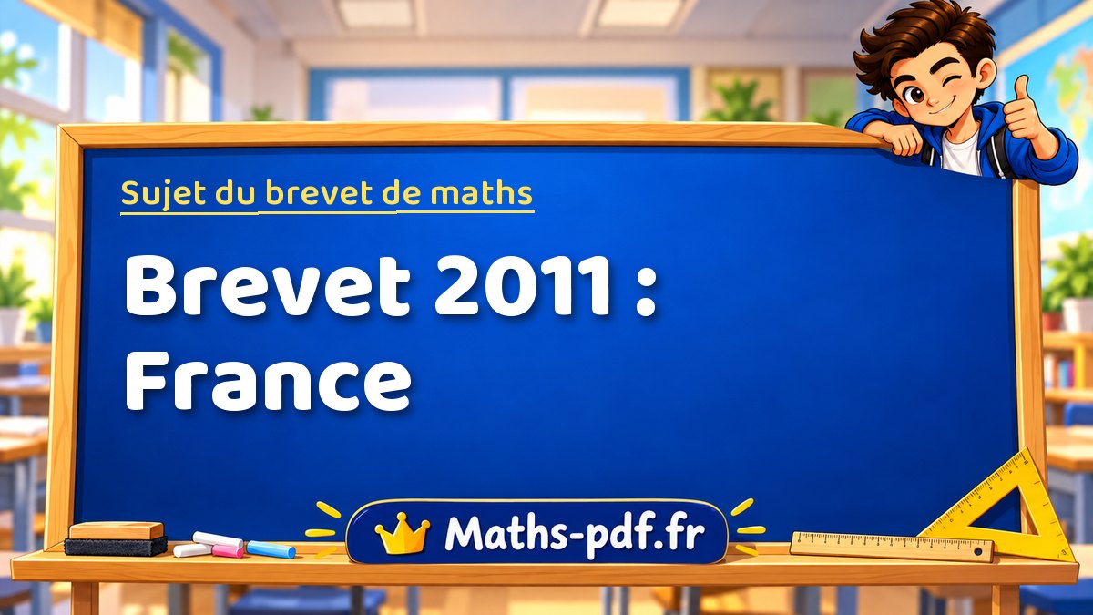 Sujet de maths – Brevet 2011 : France – Maths-pdf.fr