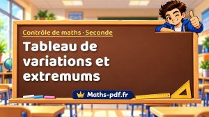 Tableau de variations et extremums