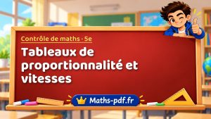 Tableaux de proportionnalité et vitesses