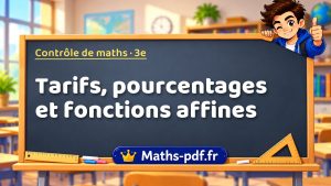 Tarifs, pourcentages et fonctions affines