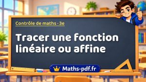 Tracer une fonction linéaire ou affine