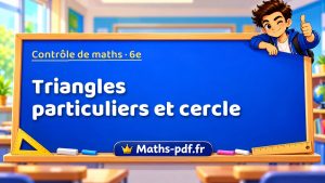 Triangles particuliers et cercle