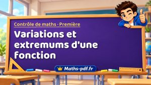 Variations et extremums d’une fonction