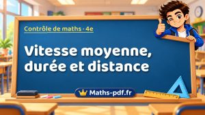 Vitesse moyenne, durée et distance