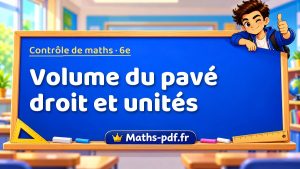 Volume du pavé droit et unités