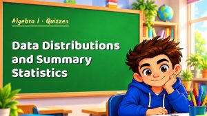 Algebra 1 Data Distributions and Summary Statistics Quiz: 10 Questions with Explanations