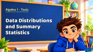 Algebra 1 Data Distributions and Summary Statistics Test with Point Values (PDF)