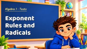 Algebra 1 Exponent Rules and Radicals Test with Point Values (PDF)