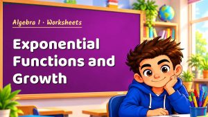Algebra 1 Exponential Functions and Growth Worksheet (PDF)