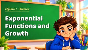 Algebra 1 Exponential Functions and Growth Quiz: 10 Questions with Explanations