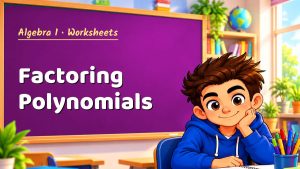 Algebra 1 Factoring Polynomials Worksheet (PDF)