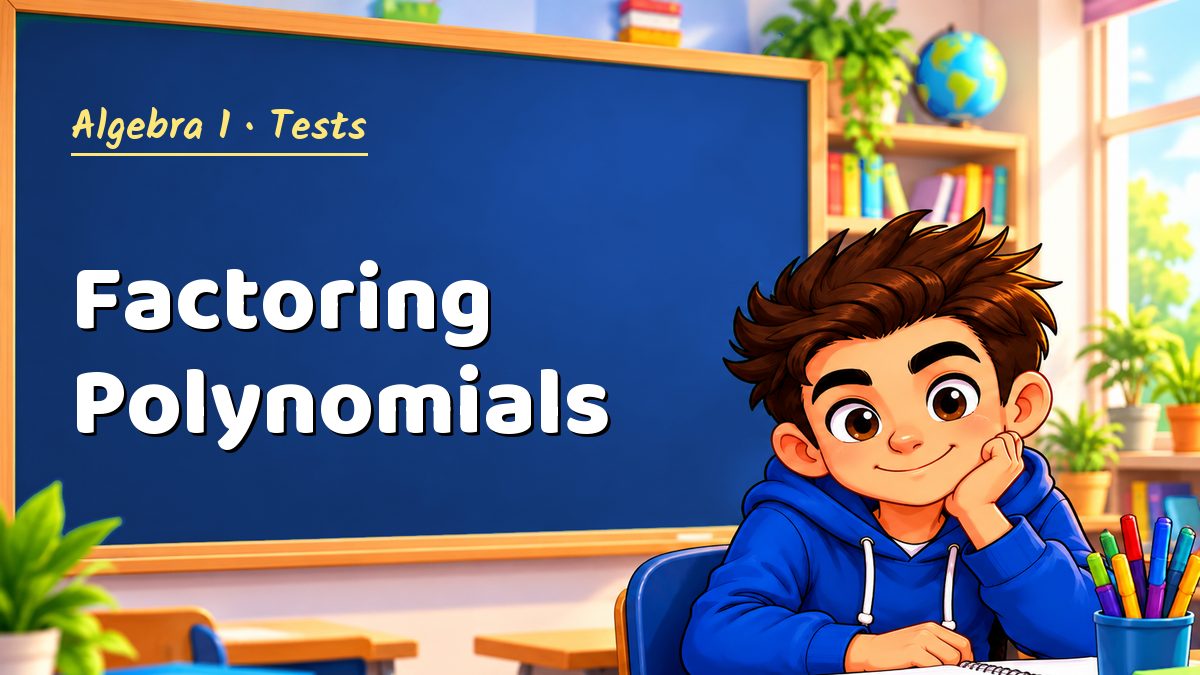 Algebra 1 math test: Factoring Polynomials – Maths PDF