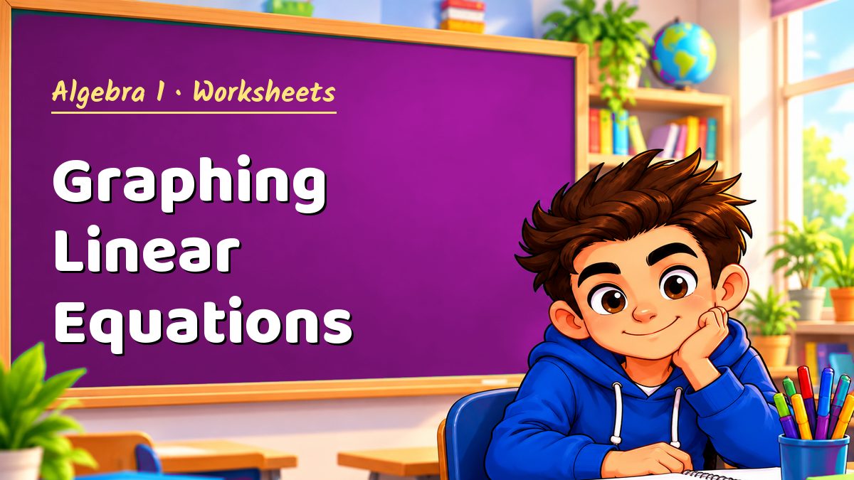 Algebra 1 math worksheet: Graphing Linear Equations – Maths PDF