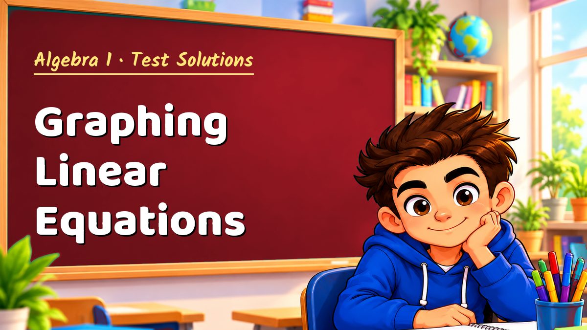 Algebra 1 math test solutions: Graphing Linear Equations – Maths PDF