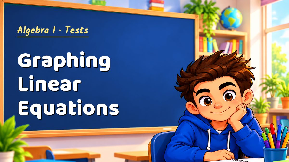 Algebra 1 math test: Graphing Linear Equations – Maths PDF