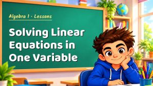 Algebra 1 Solving Linear Equations in One Variable Lesson (Free PDF)