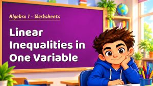Algebra 1 Linear Inequalities in One Variable Worksheet (PDF)