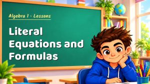 Algebra 1 Literal Equations and Formulas Lesson (Free PDF)