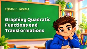 Algebra 1 Graphing Quadratic Functions and Transformations Quiz: 10 Questions with Explanations