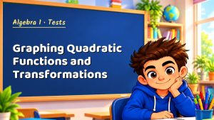 Algebra 1 Graphing Quadratic Functions and Transformations Test with Point Values (PDF)