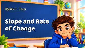 Algebra 1 Slope and Rate of Change Test with Point Values (PDF)