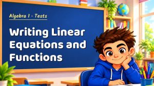 Algebra 1 Writing Linear Equations and Functions Test with Point Values (PDF)