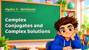 Algebra 2 Complex Conjugates and Complex Solutions Worksheet (PDF)