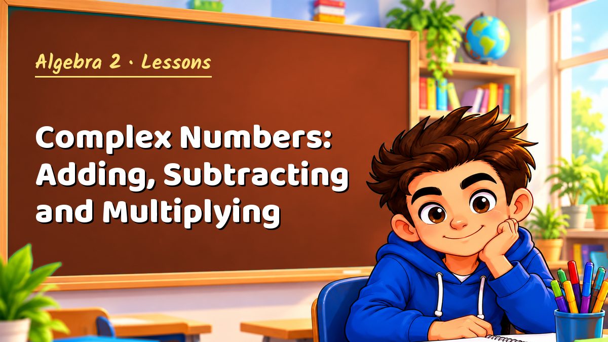 Algebra 2 math lesson: Complex Numbers: Adding, Subtracting and Multiplying – Maths PDF