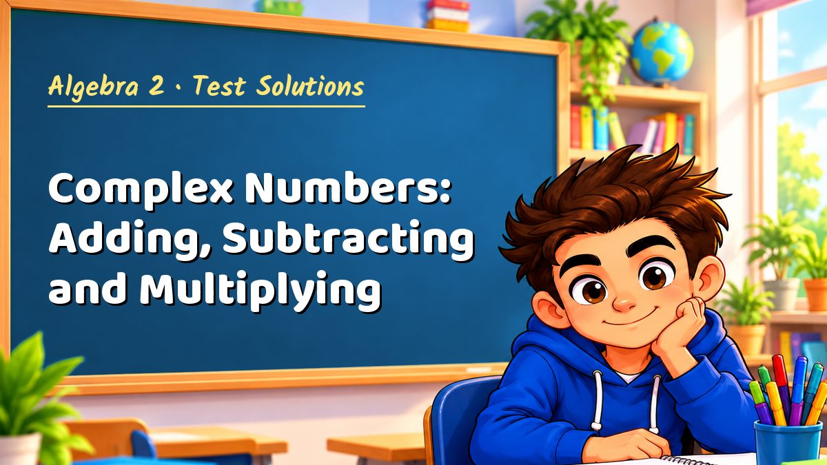 Algebra 2 math test solutions: Complex Numbers: Adding, Subtracting and Multiplying – Maths PDF