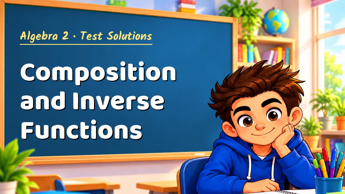 Algebra 2 math test solutions: Composition and Inverse Functions – Maths PDF