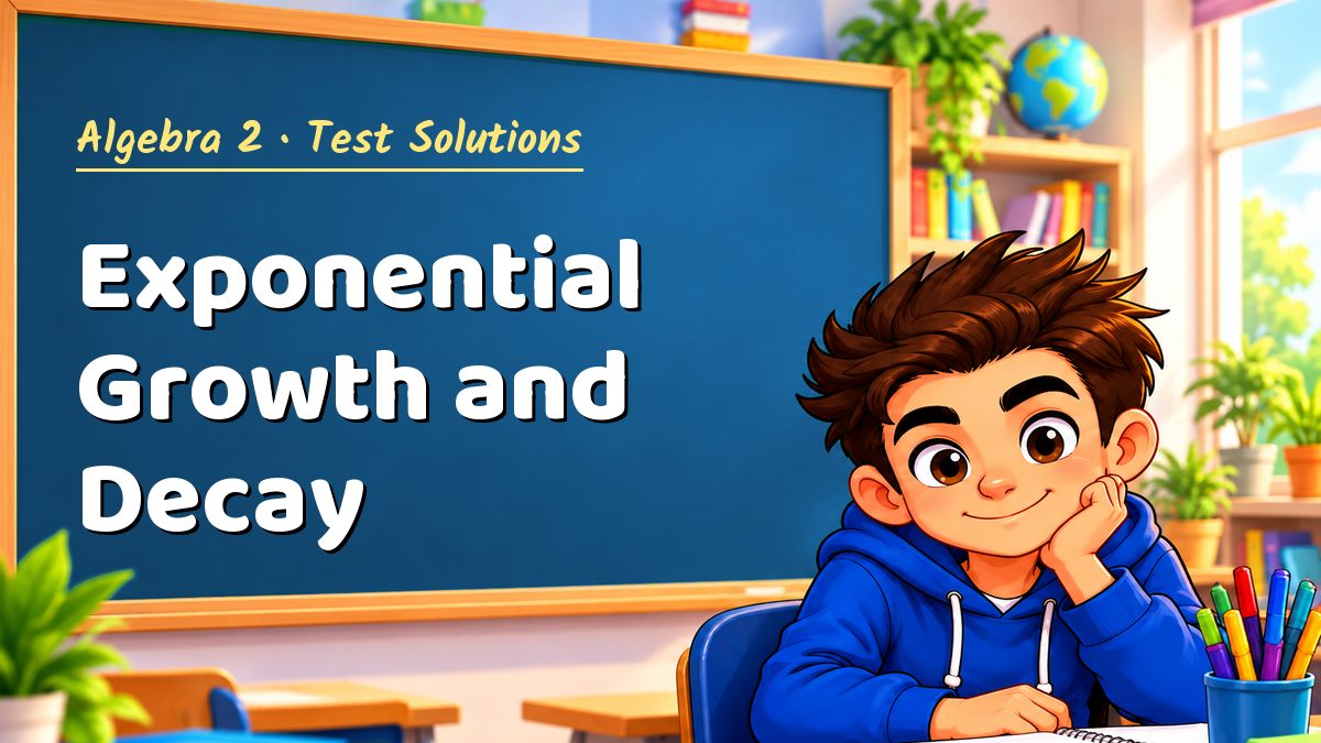 Algebra 2 math test solutions: Exponential Growth and Decay – Maths PDF