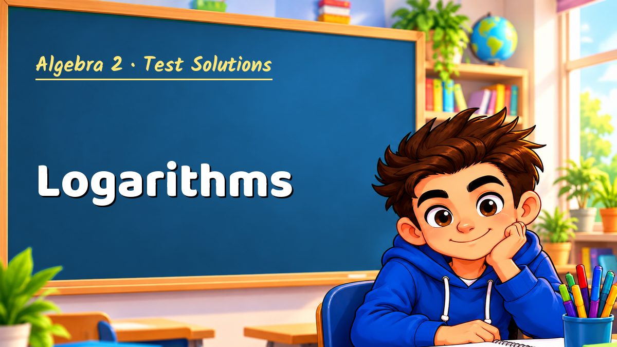 Algebra 2 math test solutions: Logarithms – Maths PDF