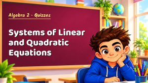 Algebra 2 Systems of Linear and Quadratic Equations Quiz: 10 Questions with Explanations