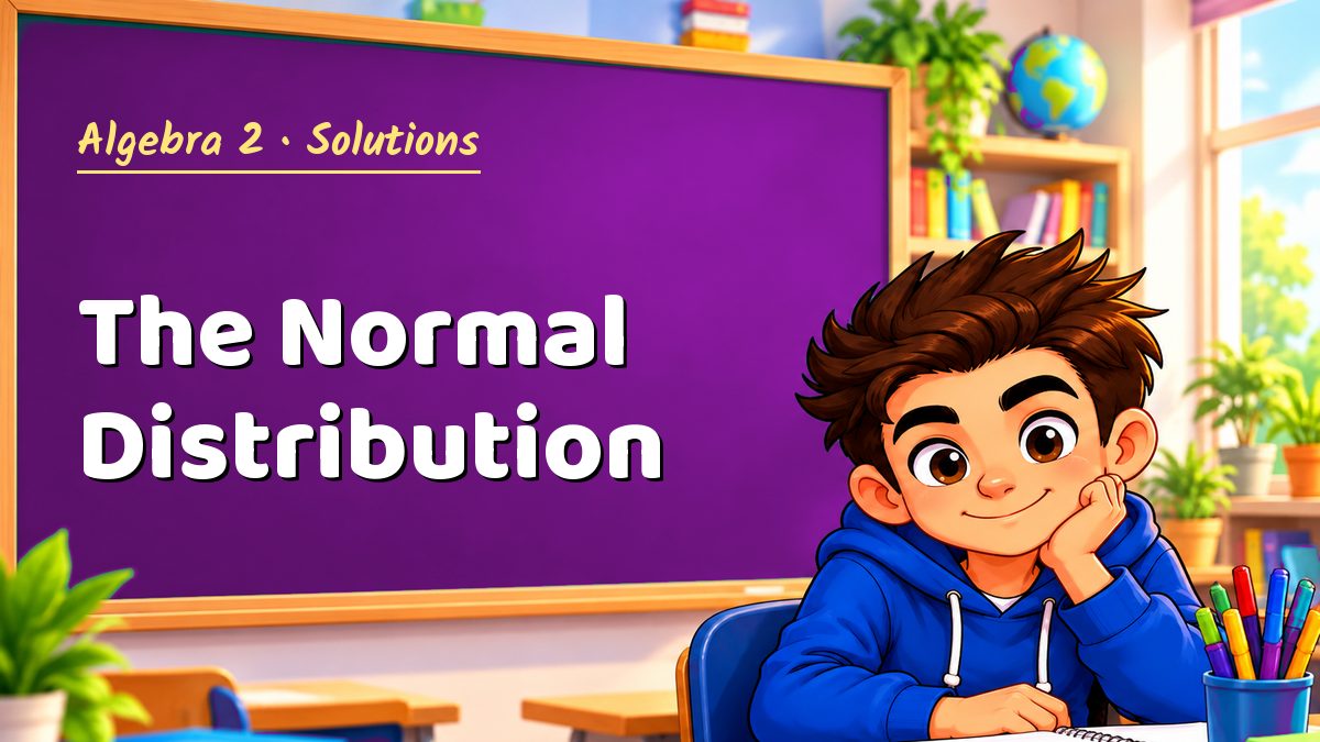 Algebra 2 math worksheet solutions: The Normal Distribution – Maths PDF