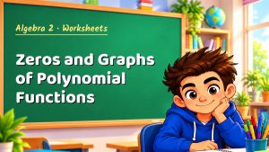 Algebra 2 Zeros and Graphs of Polynomial Functions Worksheet (PDF)