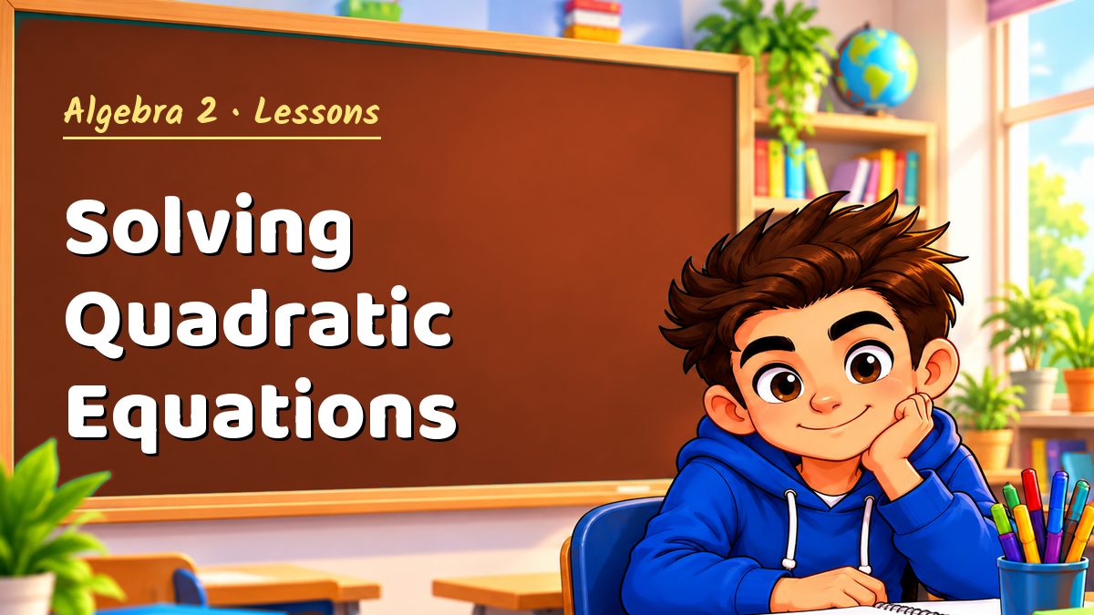 Algebra 2 math lesson: Solving Quadratic Equations – Maths PDF