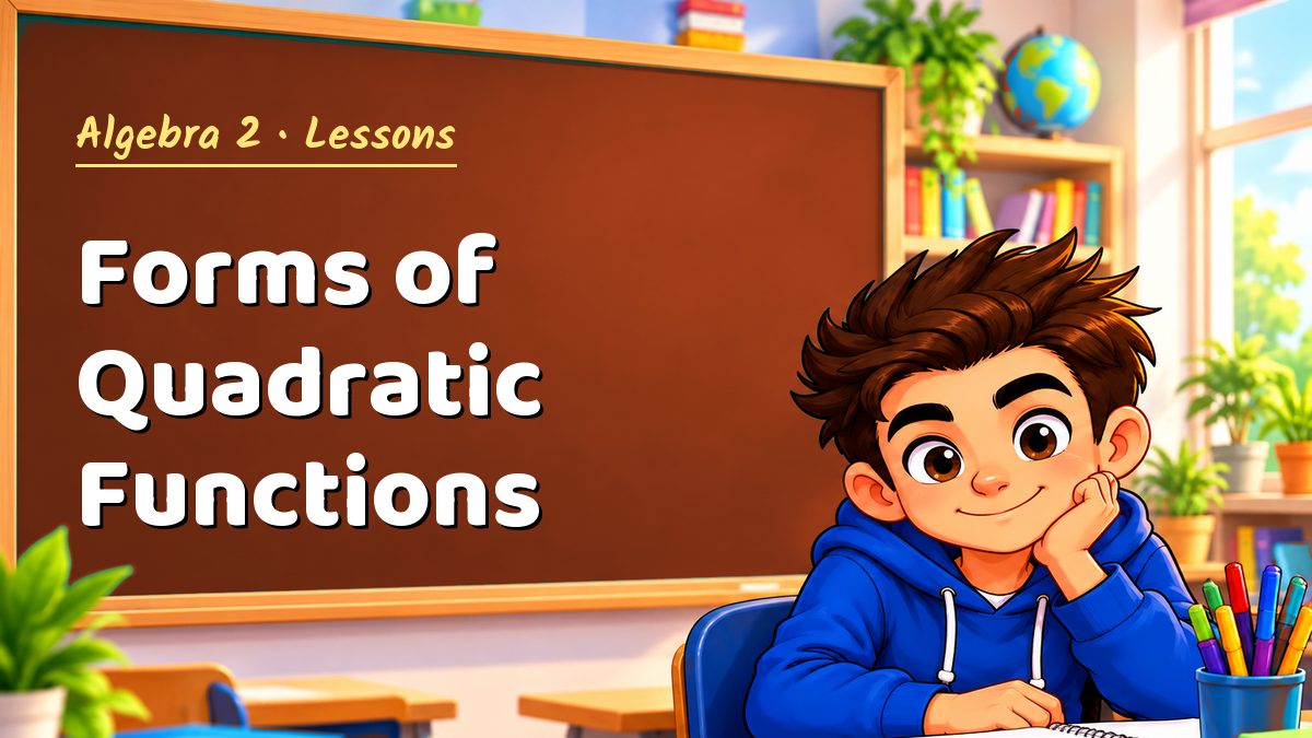 Algebra 2 math lesson: Forms of Quadratic Functions – Maths PDF